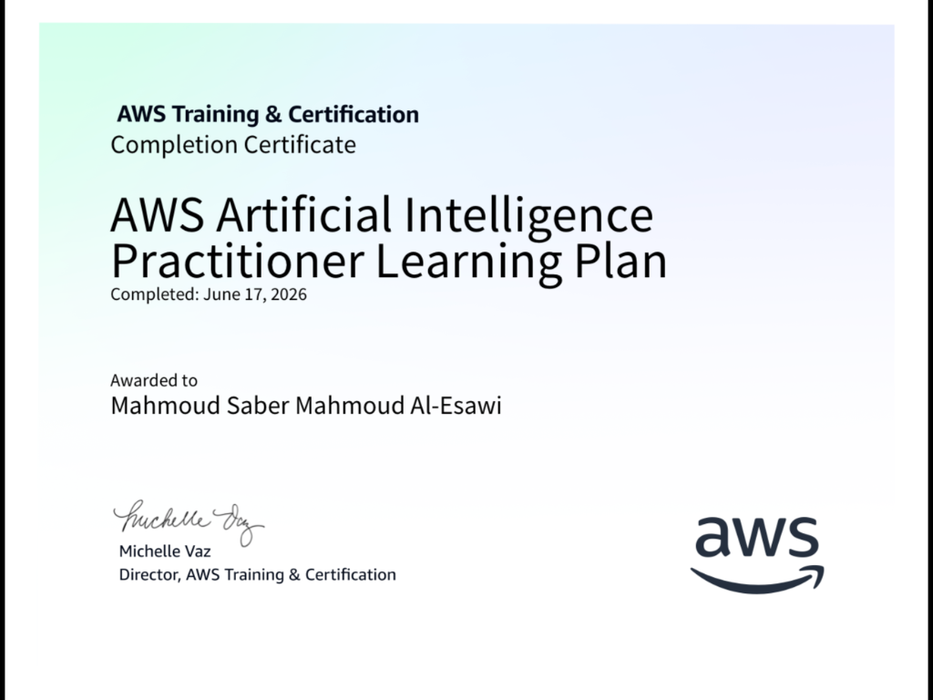 AWS Artificial Intelligence Practitioner Learning Plan