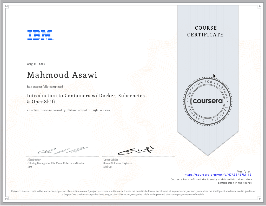 Introduction to Containers w/ Docker, Kubernetes & OpenShift