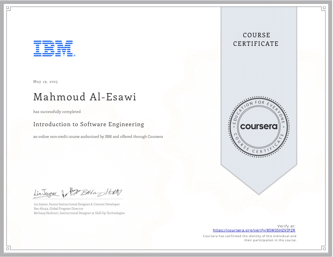 Introduction to Software Engineering